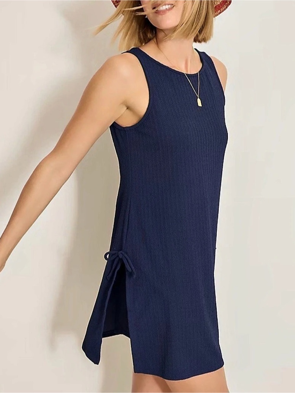 NWT Tommy Bahama Beachy Waves High-Neck Romper in Navy. Size M